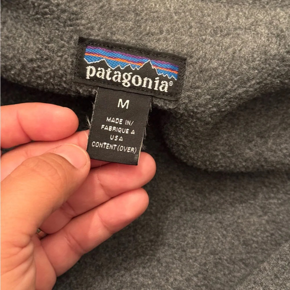 Patagonia Vintage 90s Bomber Jacket Synchilla USA Made - Picture 2 of 7